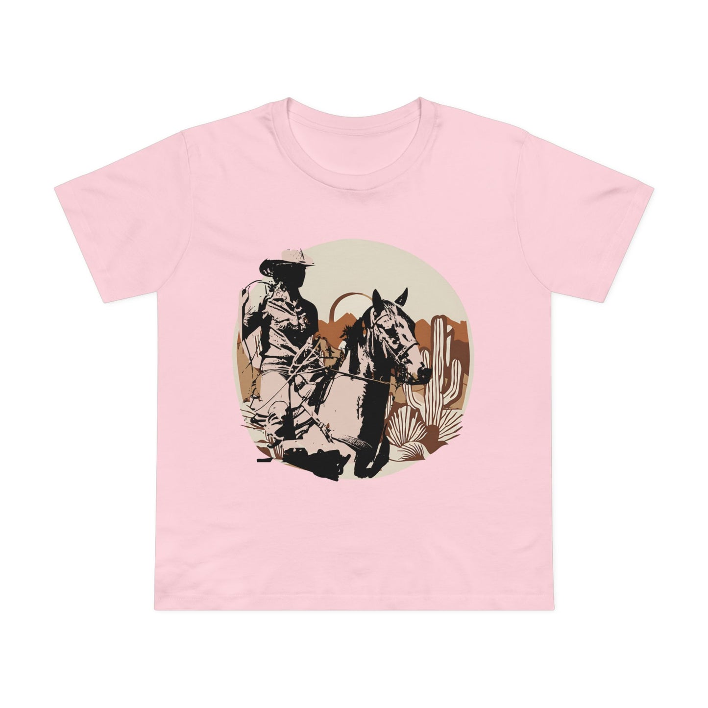 Women’s Rustic Cowboy Tee - Western Style Graphic T-Shirt for Country Lovers