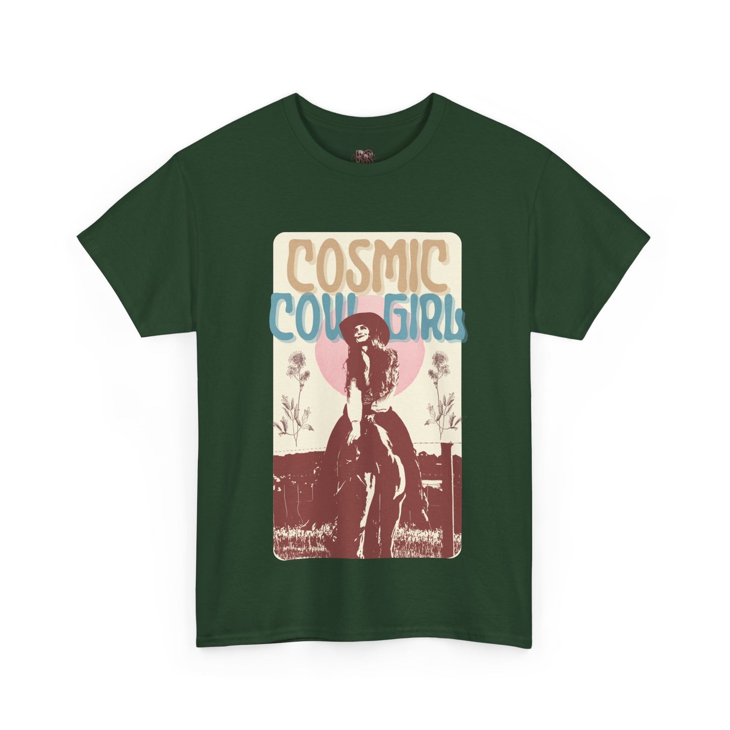 Cosmic Cowgirls Unisex Heavy Cotton Tee - Retro Western Graphic Shirt