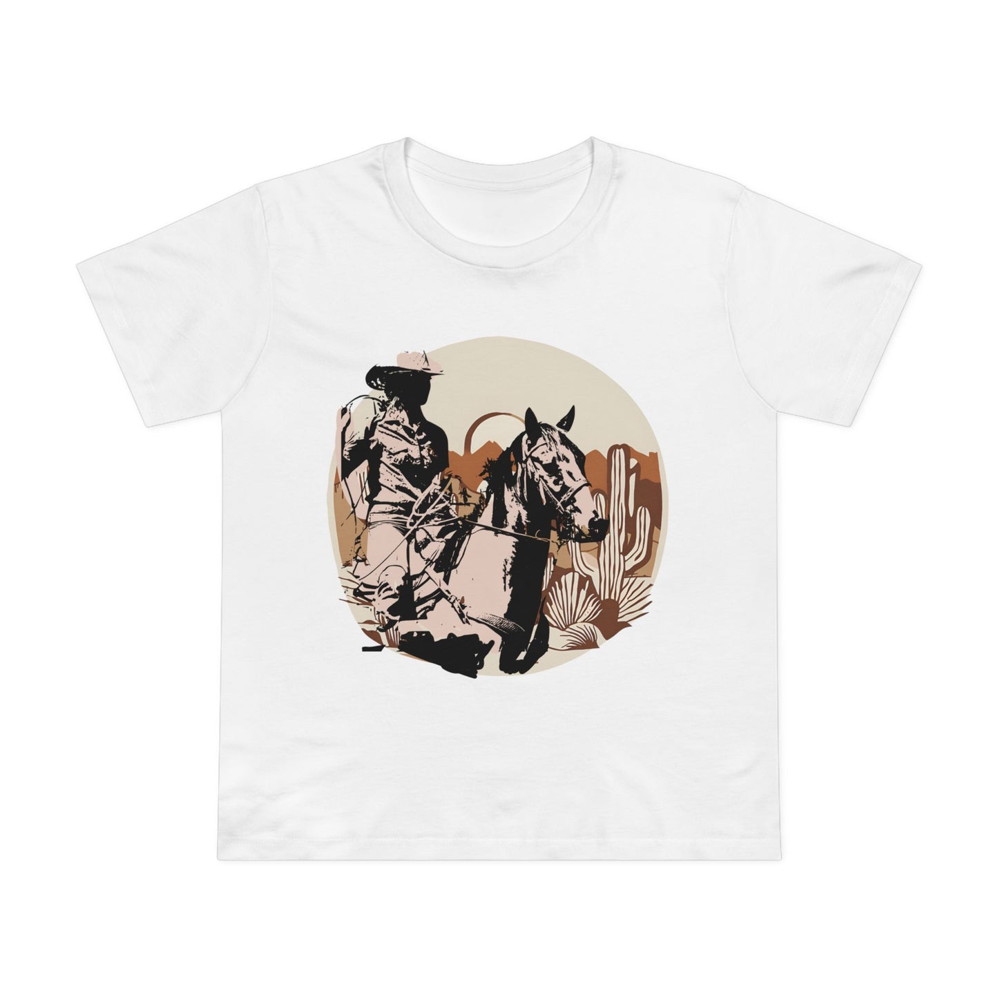 Women’s Rustic Cowboy Tee - Western Style Graphic T-Shirt for Country Lovers