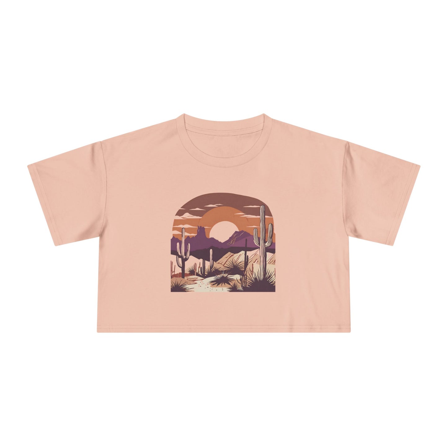 Sunset Crop Tee - Western Design for Women