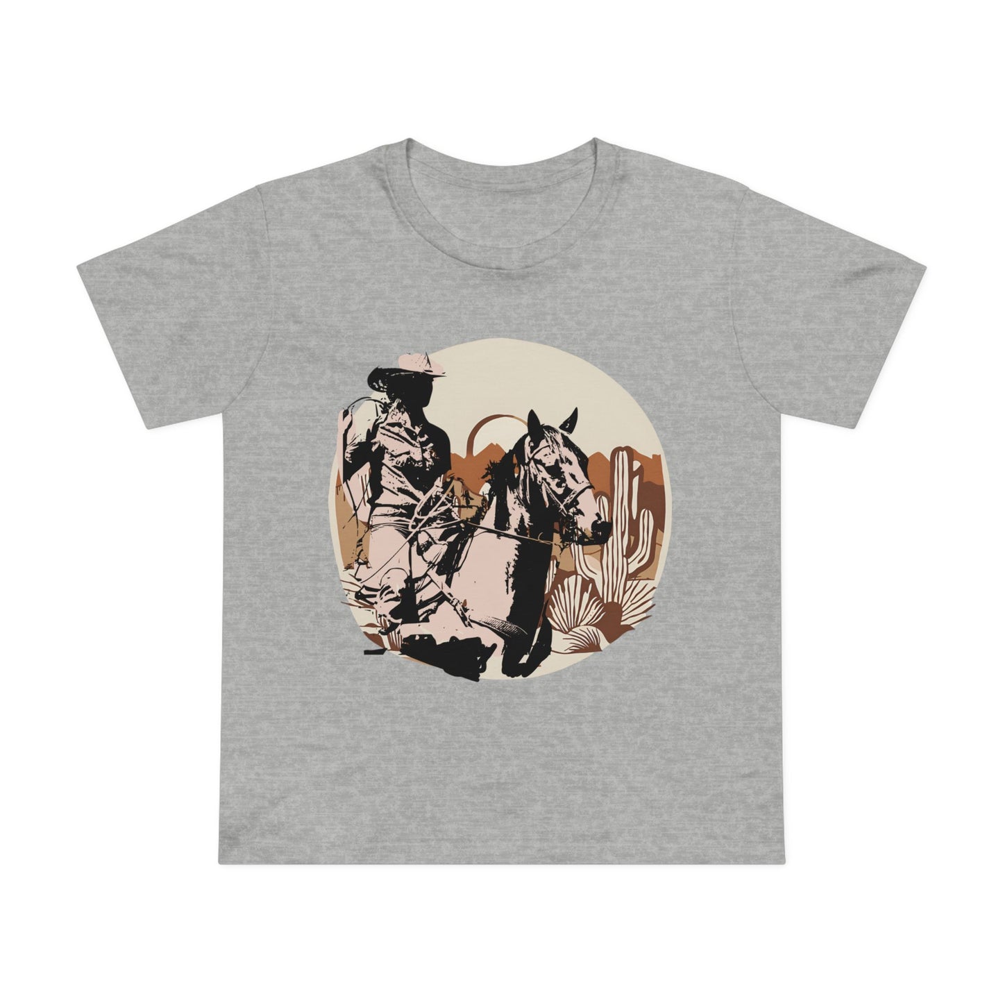 Women’s Rustic Cowboy Tee - Western Style Graphic T-Shirt for Country Lovers