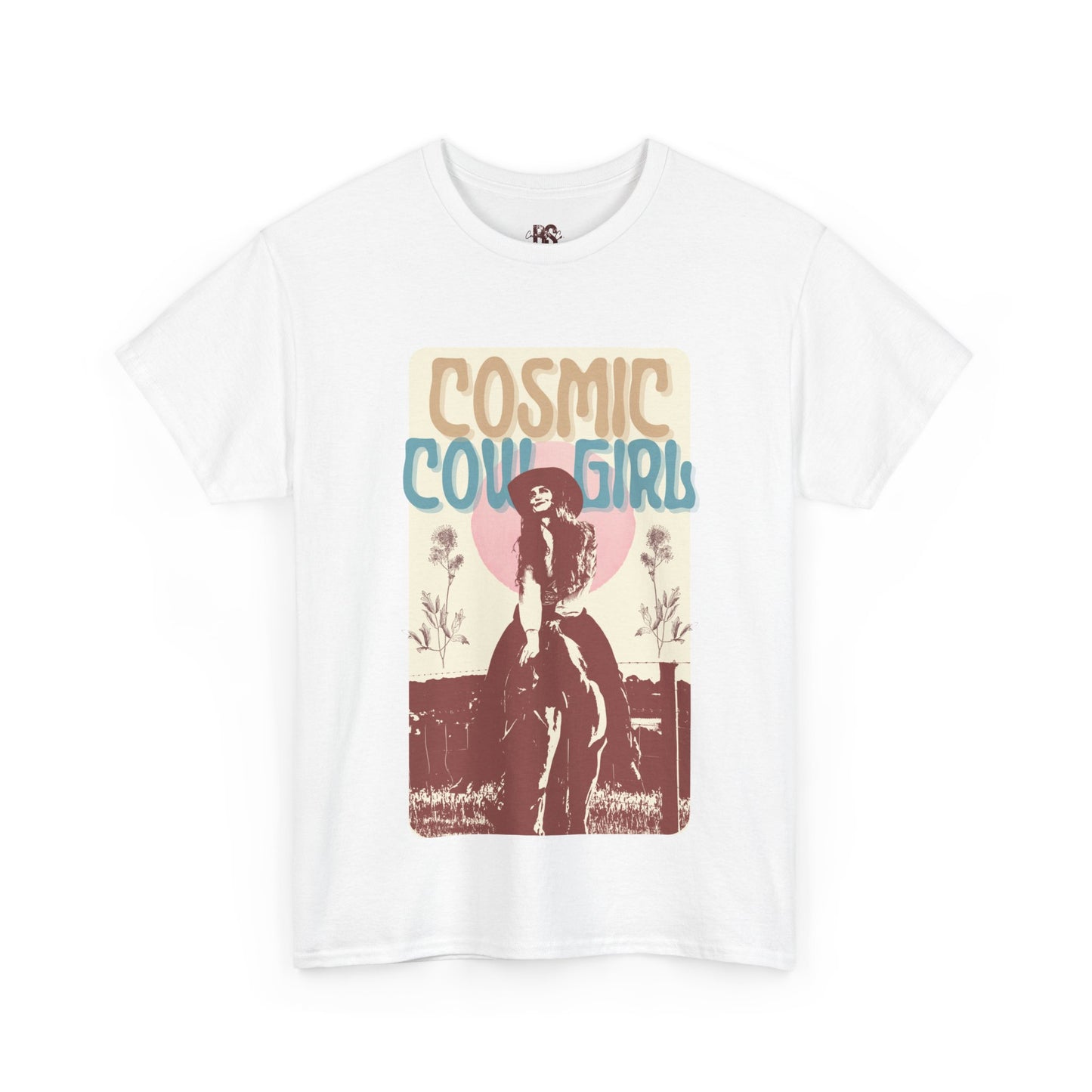 Cosmic Cowgirls Unisex Heavy Cotton Tee - Retro Western Graphic Shirt