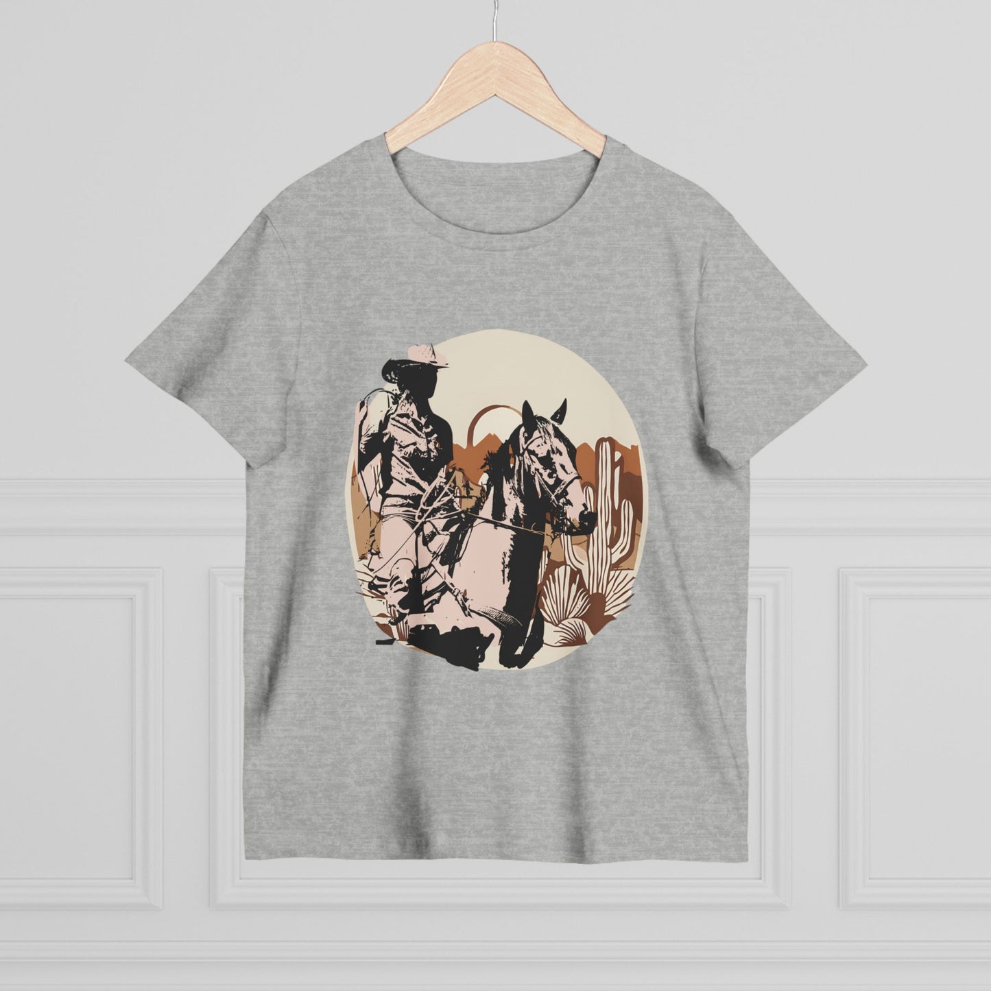 Women’s Rustic Cowboy Tee - Western Style Graphic T-Shirt for Country Lovers