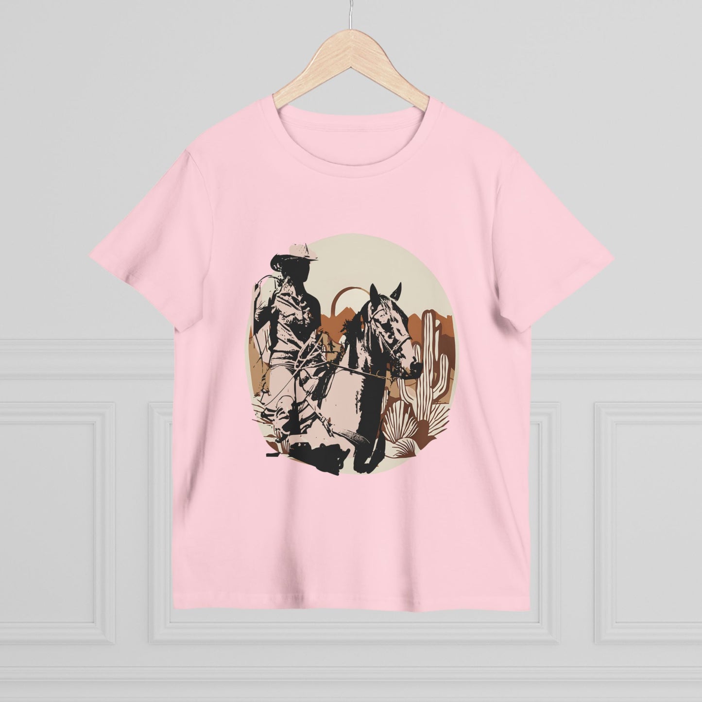 Women’s Rustic Cowboy Tee - Western Style Graphic T-Shirt for Country Lovers