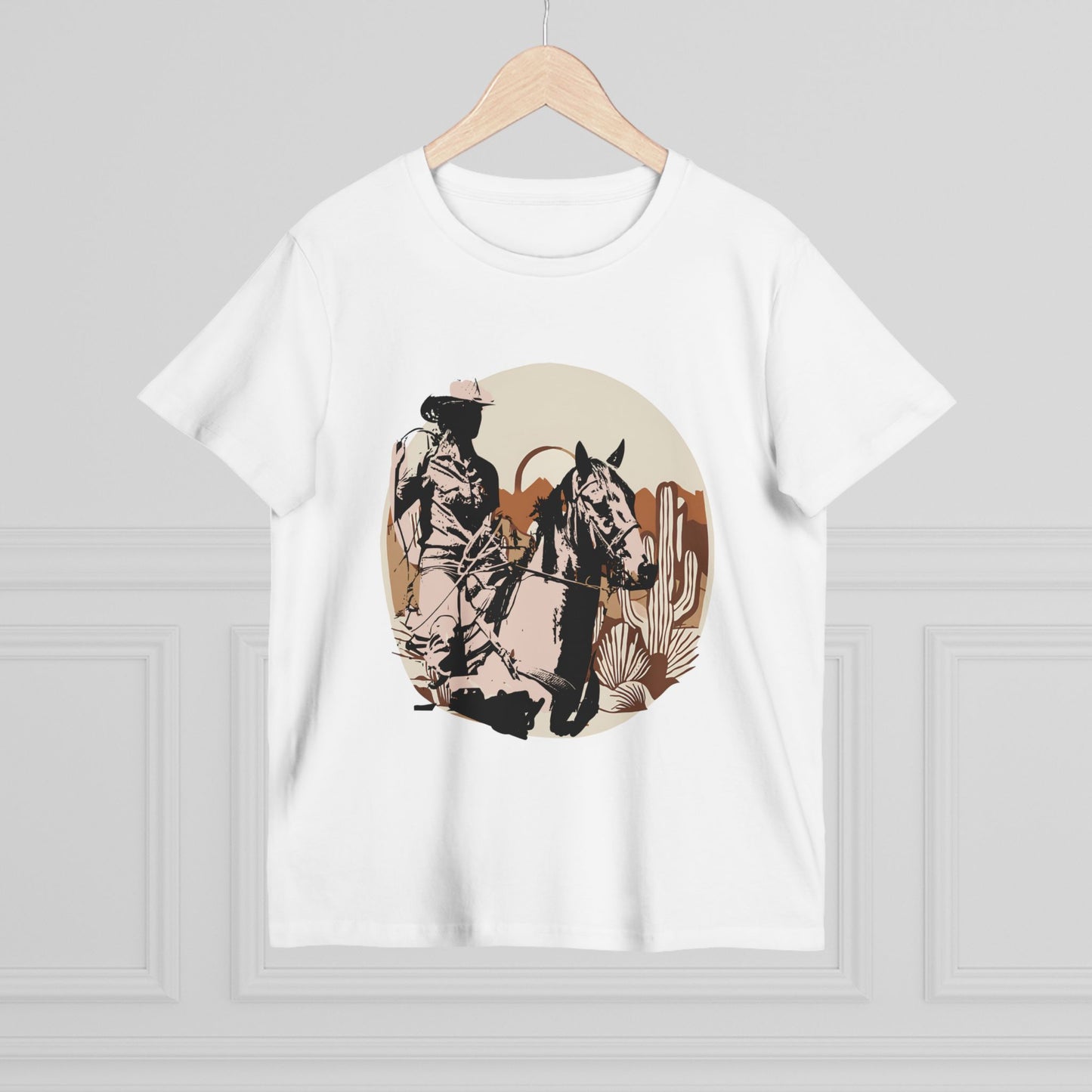 Women’s Rustic Cowboy Tee - Western Style Graphic T-Shirt for Country Lovers