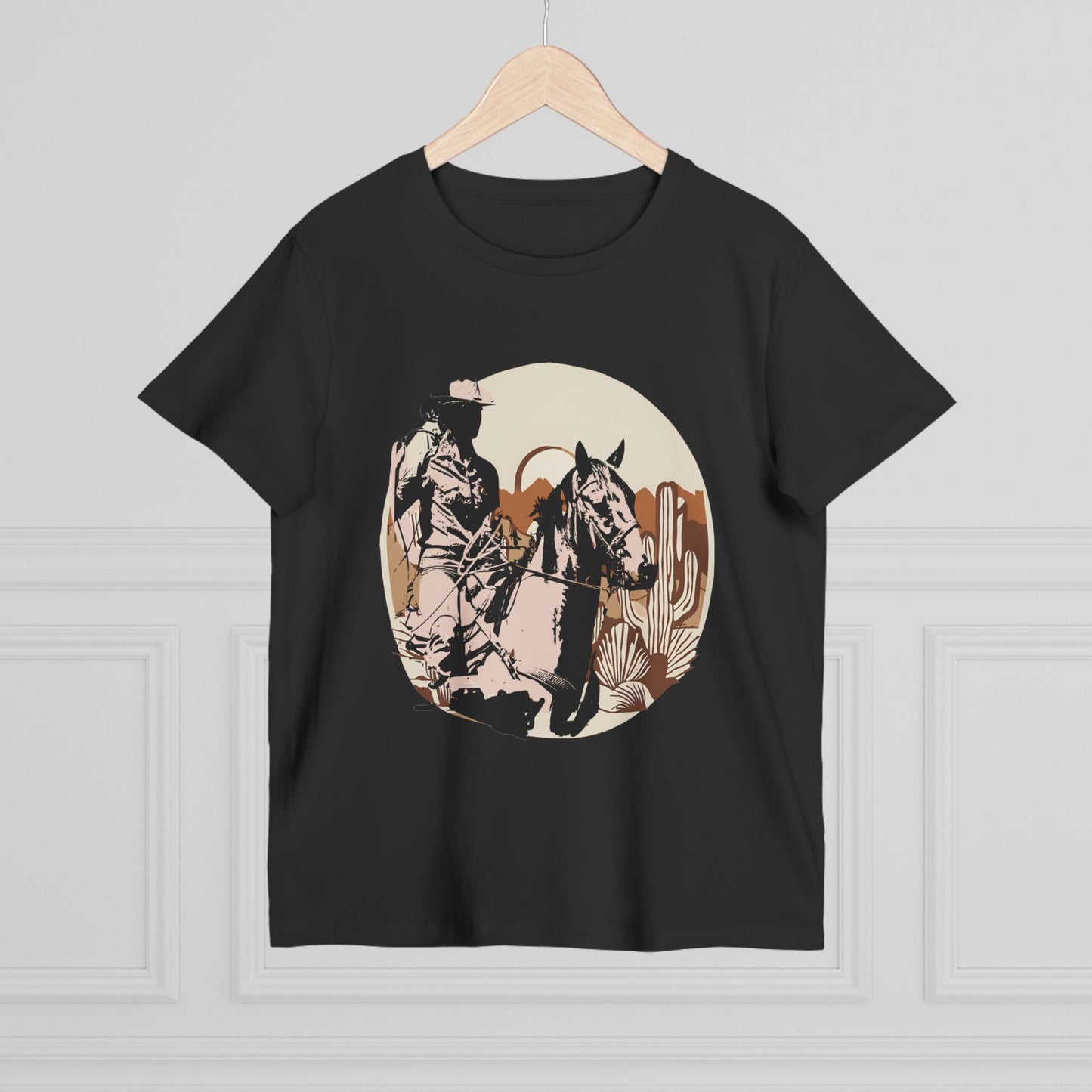 Women’s Rustic Cowboy Tee - Western Style Graphic T-Shirt for Country Lovers