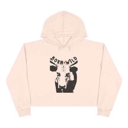 Born Wild Longhorn Crop Hoodie