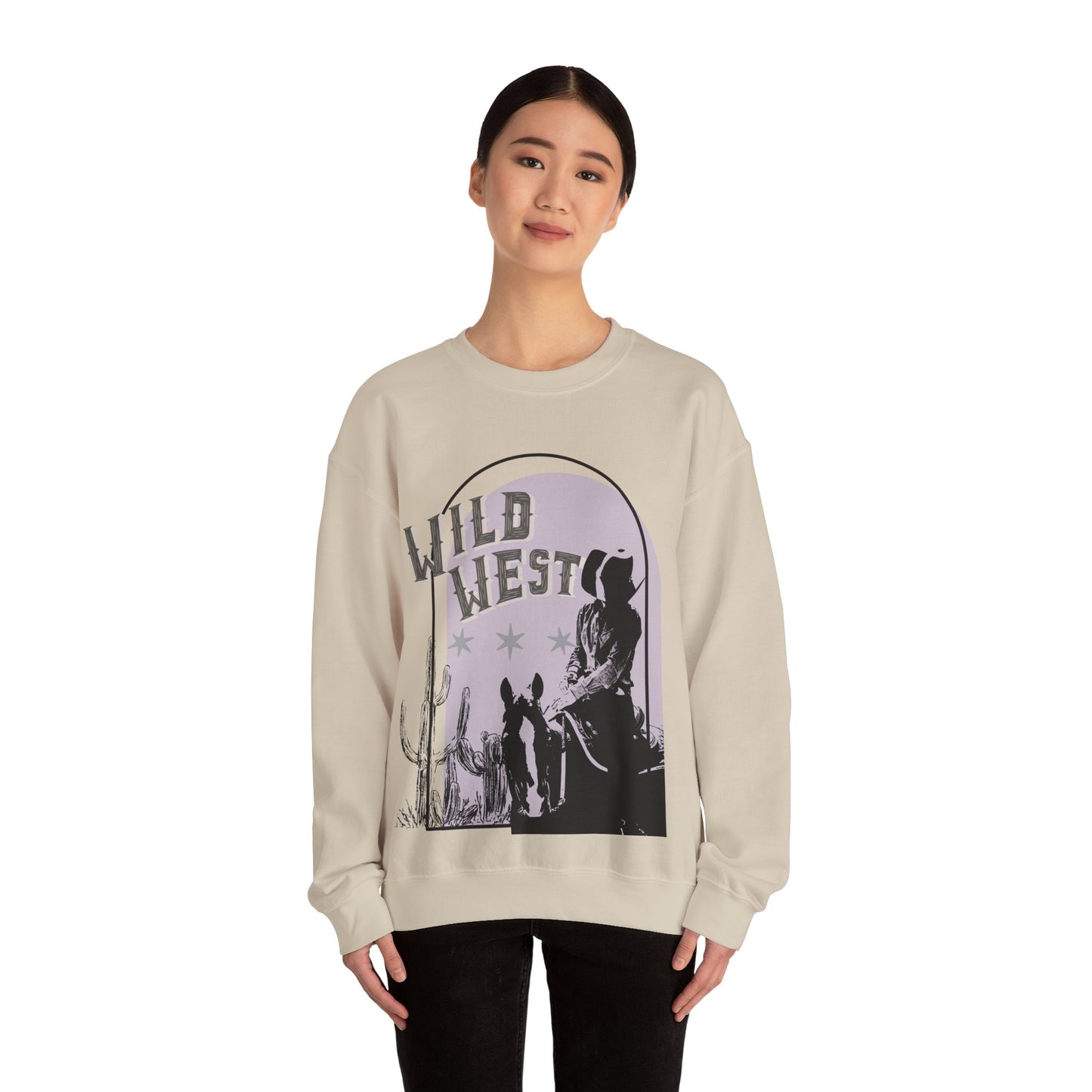 Wild West Heavy Blend Jumper - Cowgirl Country Rodeo Ranch Jumper, Western Theme Pullover Sweatshirt