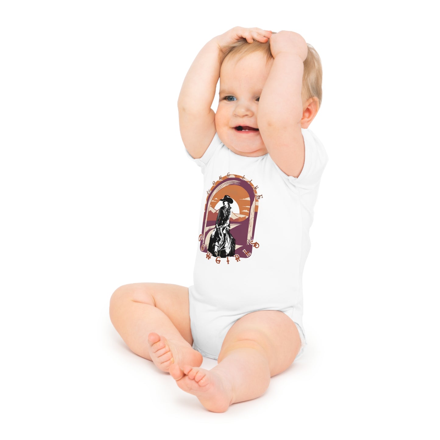 "Hayley" Long Live Cowgirls Baby Short Sleeve Bodysuit