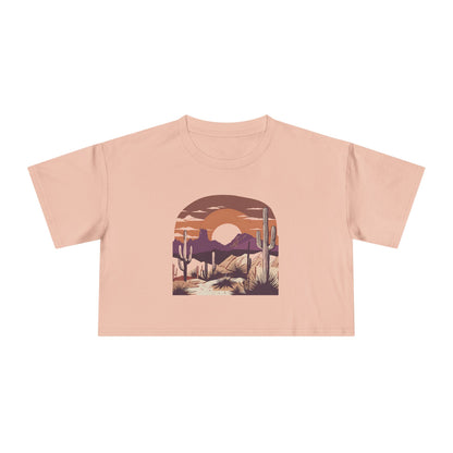 Sunset Crop Tee - Western Design for Women