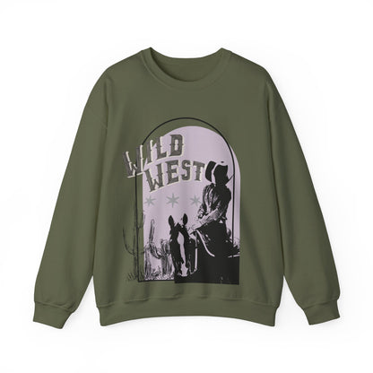 Wild West Heavy Blend Jumper - Cowgirl Country Rodeo Ranch Jumper, Western Theme Pullover Sweatshirt