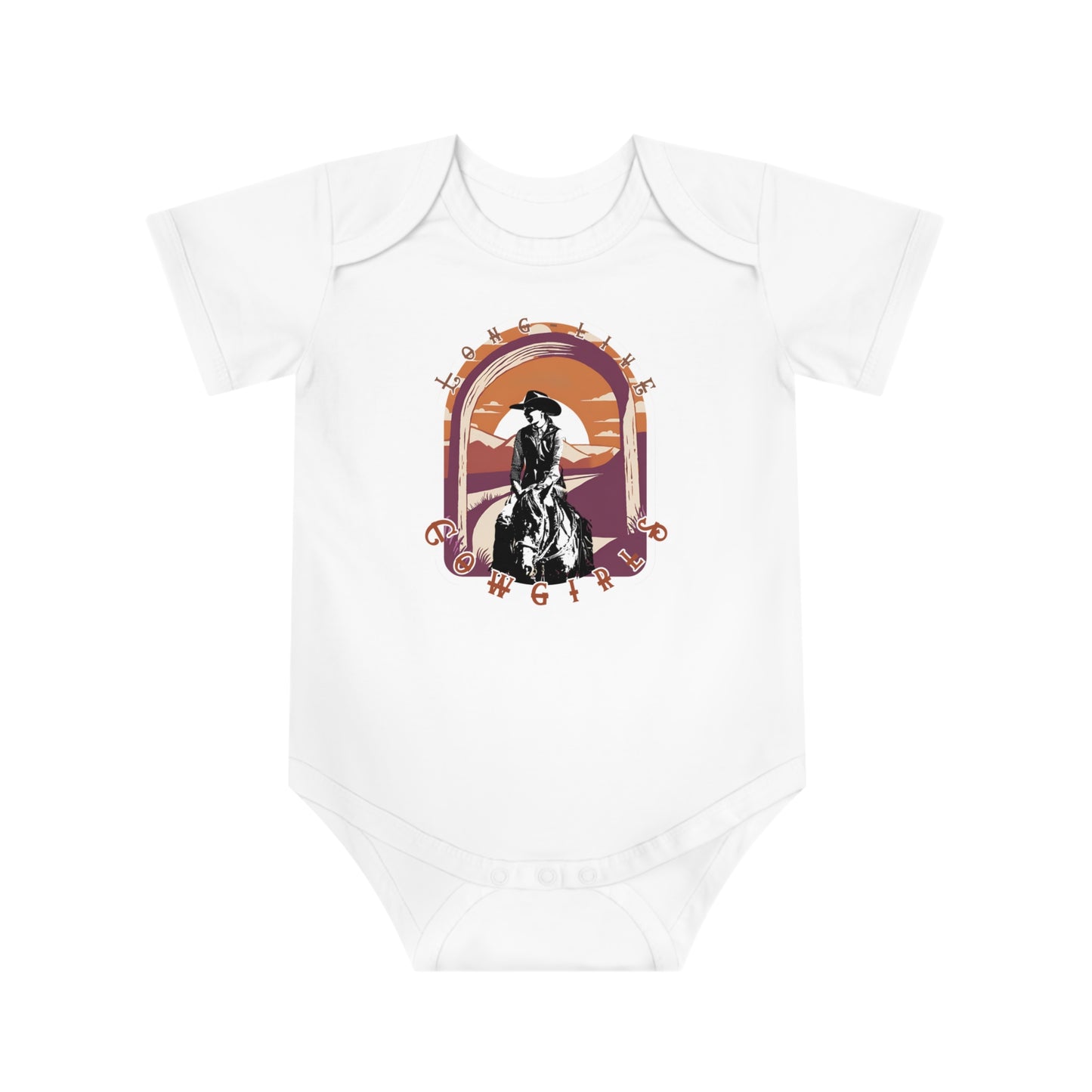 "Hayley" Long Live Cowgirls Baby Short Sleeve Bodysuit