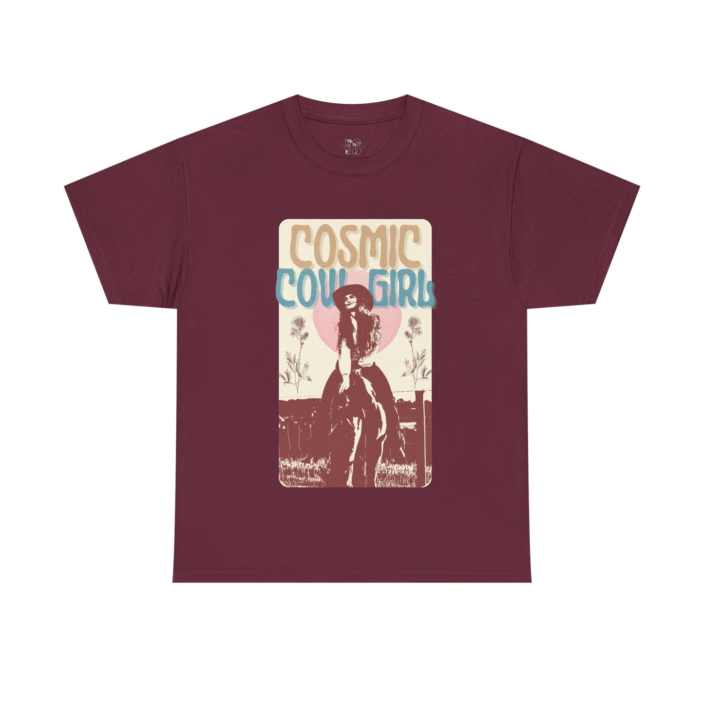 Cosmic Cowgirls Unisex Heavy Cotton Tee - Retro Western Graphic Shirt