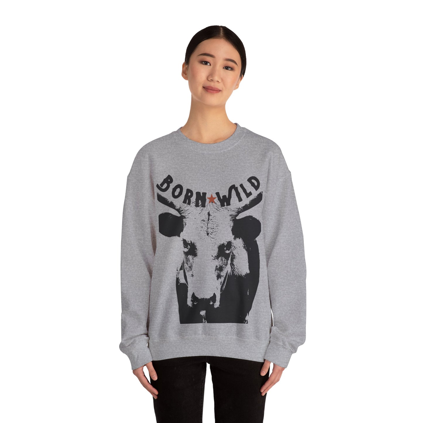 Born Wild Unisex Crewneck Sweatshirt - Cozy Country Style