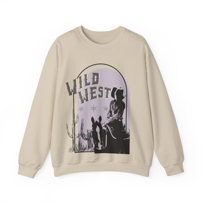 Wild West Heavy Blend Jumper - Cowgirl Country Rodeo Ranch Jumper, Western Theme Pullover Sweatshirt