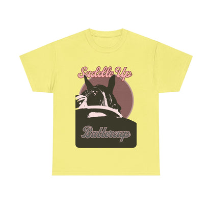 Western Cowgirl Tee - 'Saddle Up Buttercup' Unisex Heavy Cotton