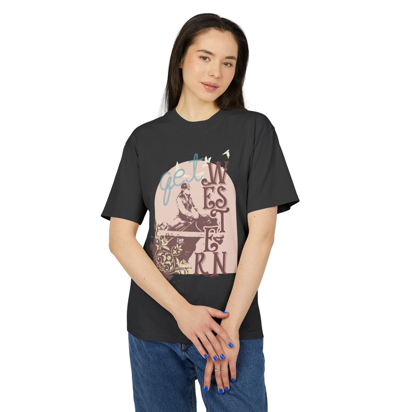 Faded Tee Western Cowgirl Shirt