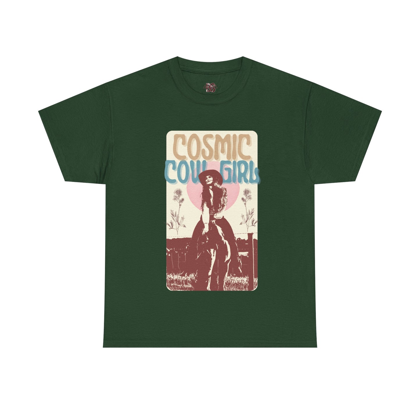 Cosmic Cowgirls Unisex Heavy Cotton Tee - Retro Western Graphic Shirt