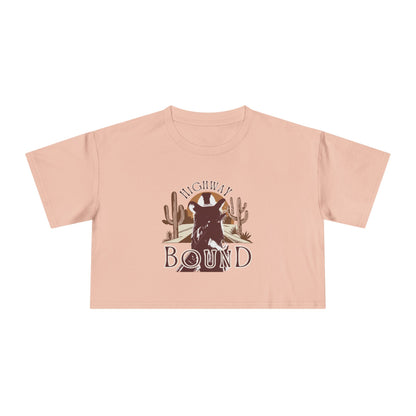Highway Bound Women's Crop Tee - Boho Cowgirl Style